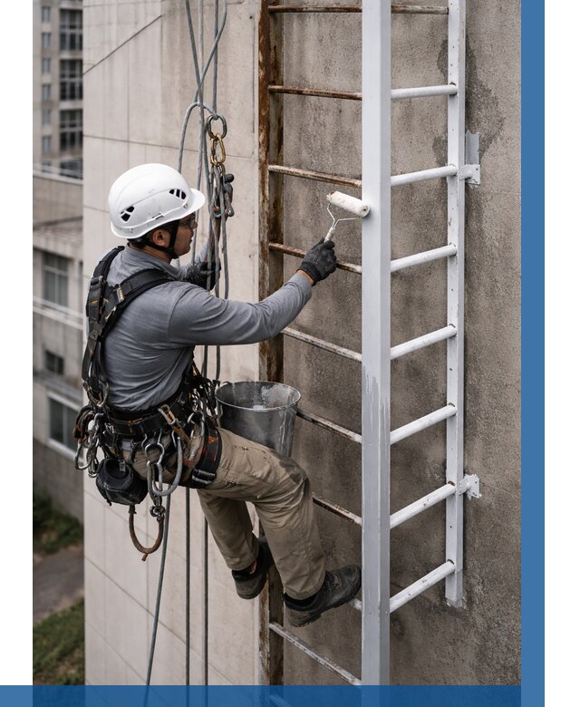 Покраска пожарных лестниц в Балахне от 4702 р. | ВЫСОТНИК-Блх
