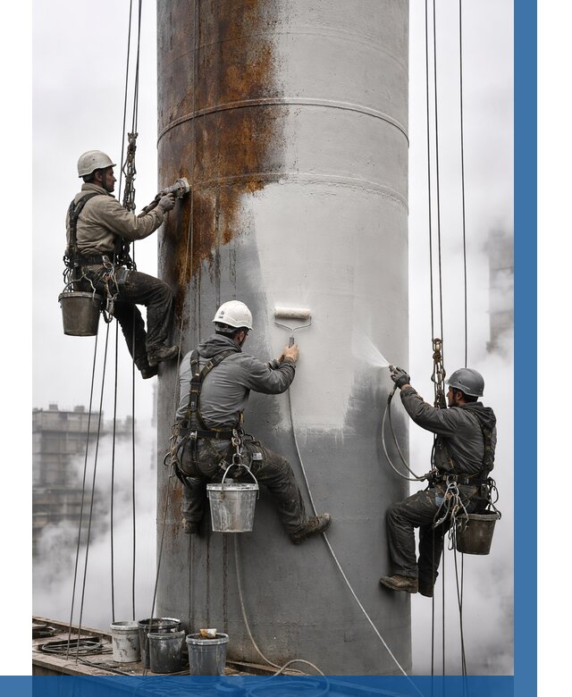 Покраска дымовых труб в Балахне от 8881 р. | ВЫСОТНИК-Блх