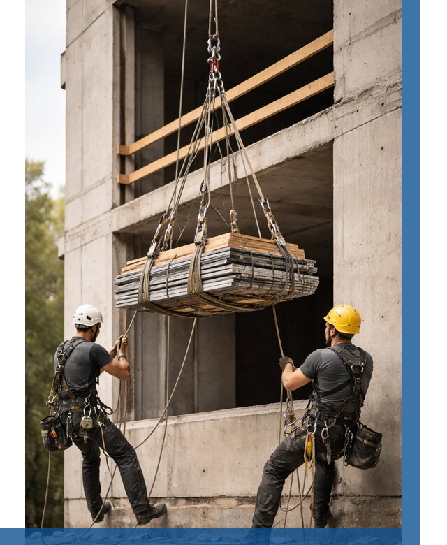 Подъем материала на этаж веревками в Балахне от 1567 р. | ВЫСОТНИК-Блх