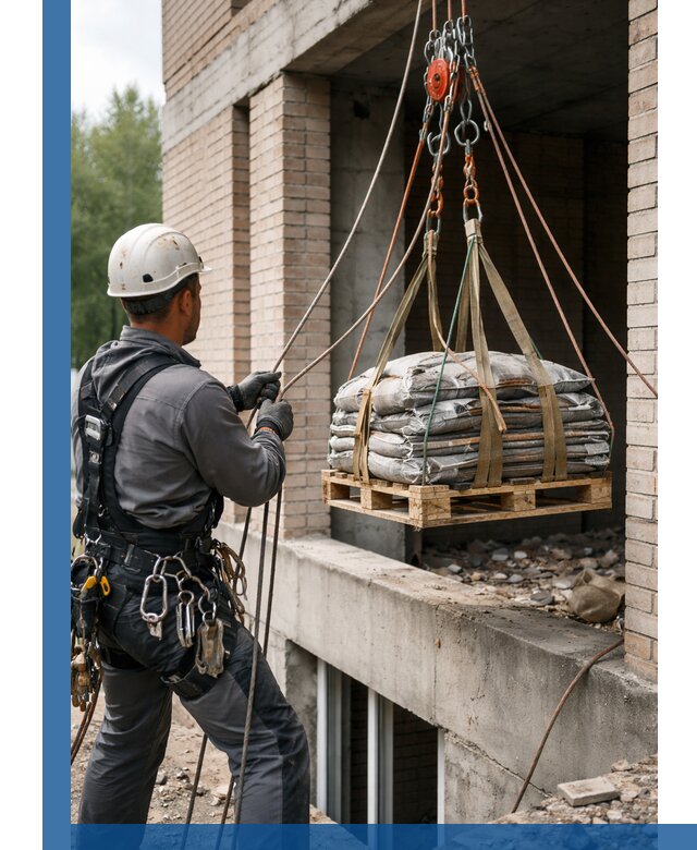 Подъем материалов на этаж веревками в Балахне оперативно