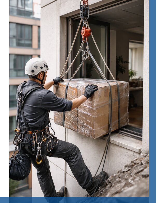 Подъем груза через окно в Балахне от 4702 р. | ВЫСОТНИК-Блх