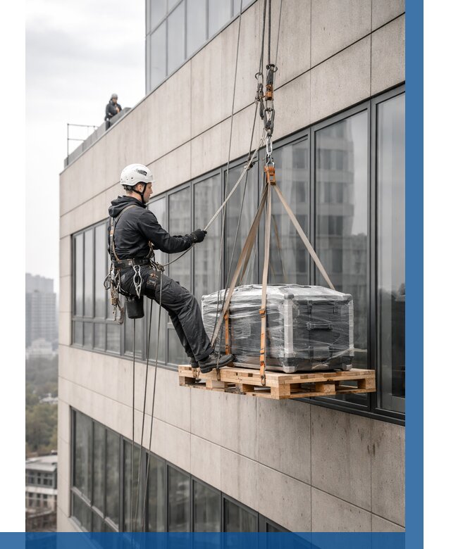 Спуск груза по фасаду в Балахне от 3657 р. | ВЫСОТНИК-Блх