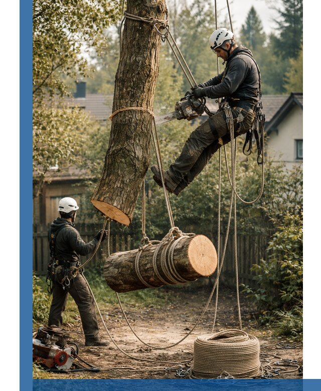 Валка деревьев частями в Балахне, безопасно и аккуратно