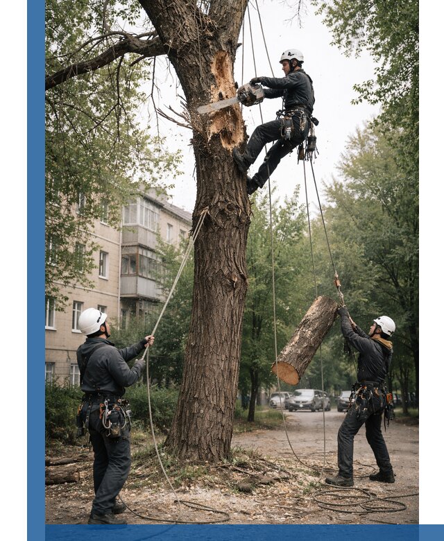 Срочное удаление аварийных деревьев в Балахне с гарантией безопасности