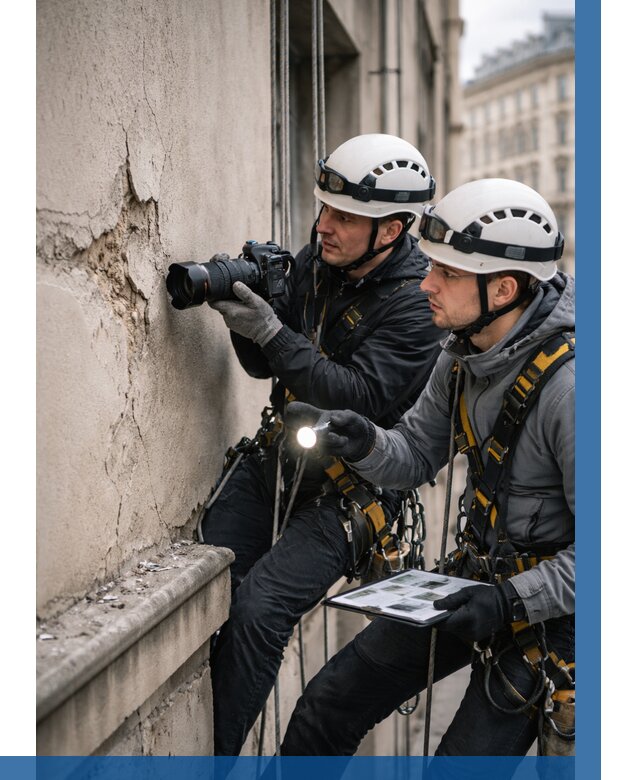 Фотофиксация дефектов фасада в Балахне от 4702 р. | ВЫСОТНИК-Блх