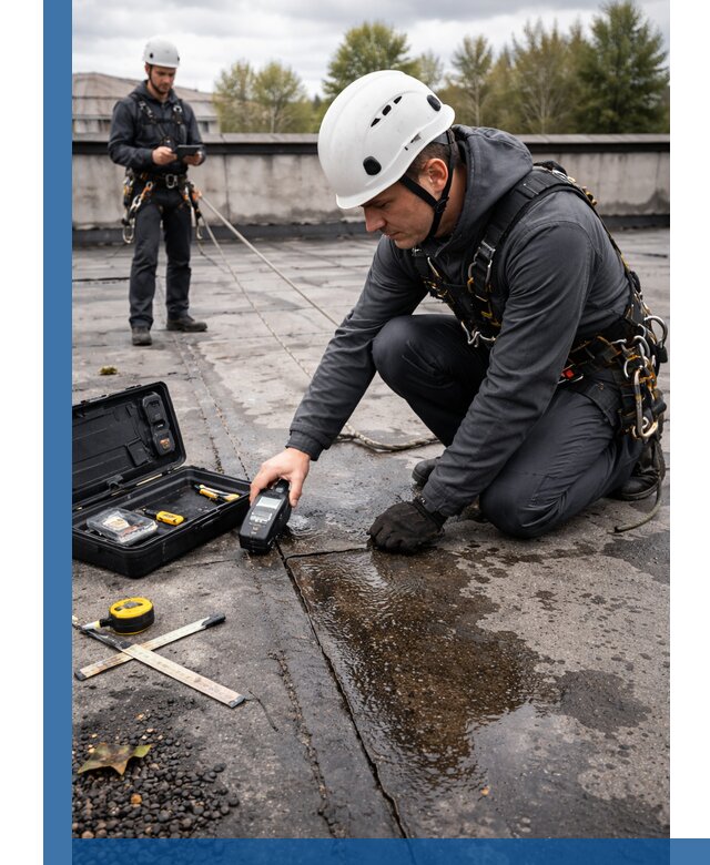 Обследование кровли на протечки и выявление дефектов в Балахне