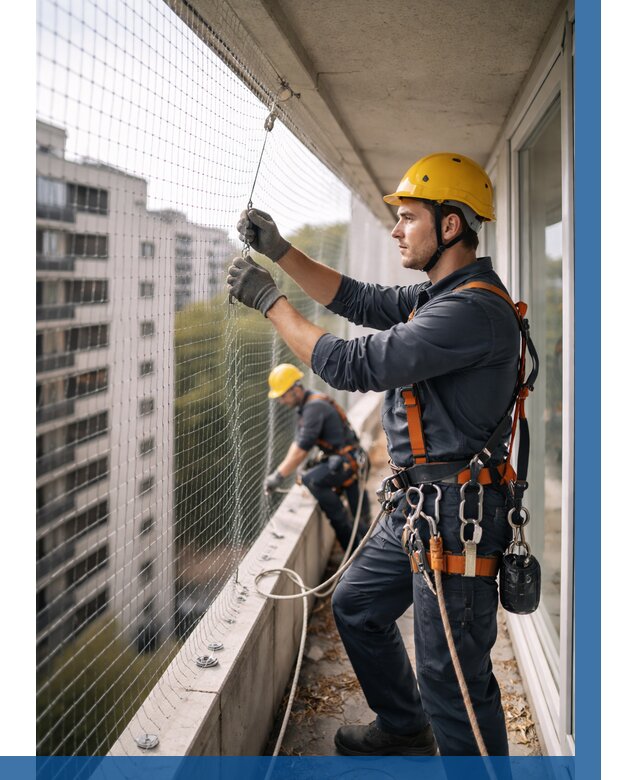 Монтаж сетки от птиц в Балахне от 4702 р. | ВЫСОТНИК-Блх